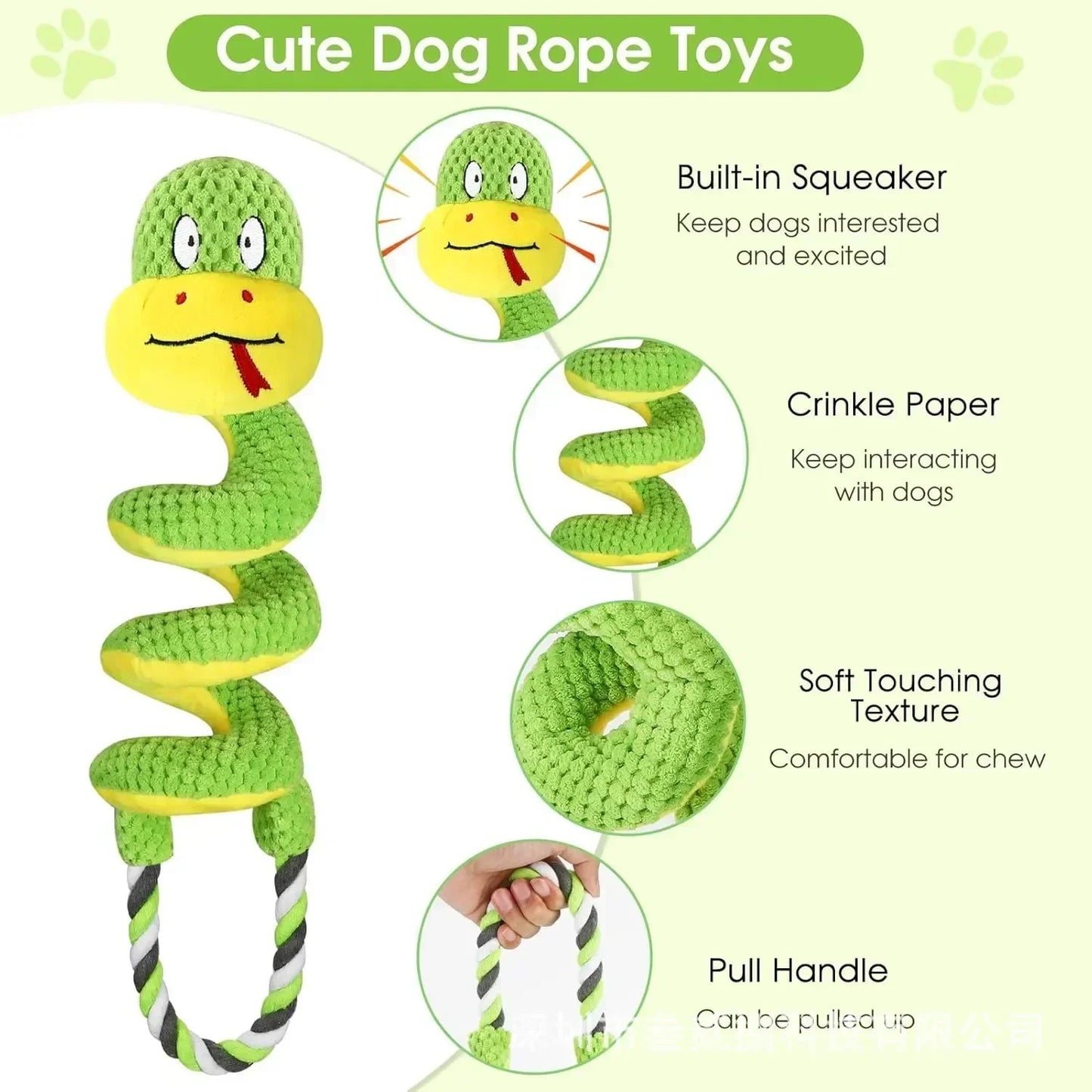Tough Indestructible Dog Toys for Aggressive Chewers, Durable Dog Chew Toys for Large Breeds With Cotton Material