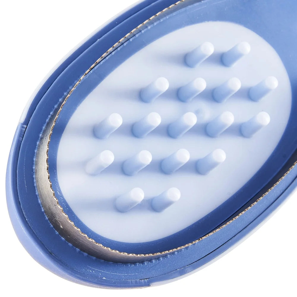 Multi-Functional Dog Grooming Brush De-Shedding Massage Tool Soft Rubber Bristles Ergonomic Design Wet Dry Use Bathing