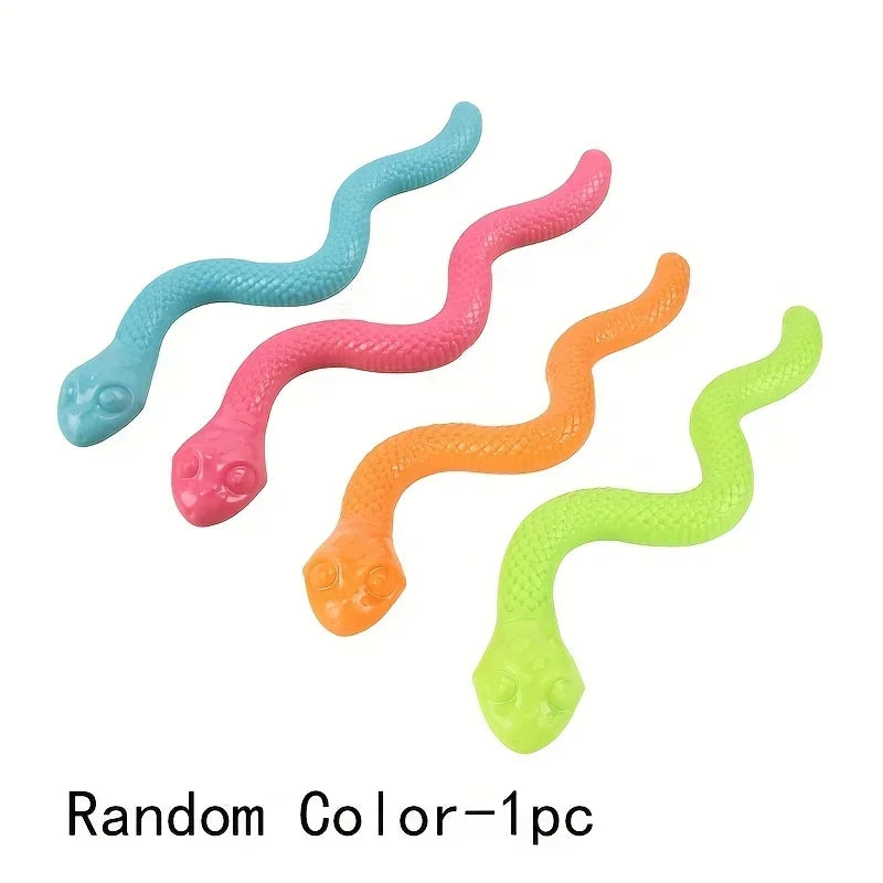 1Pcs Interactive Silicone Snake-Shaped Dog Puzzle Toy-Treat Dispensing & Mental Stimulation for All Breeds