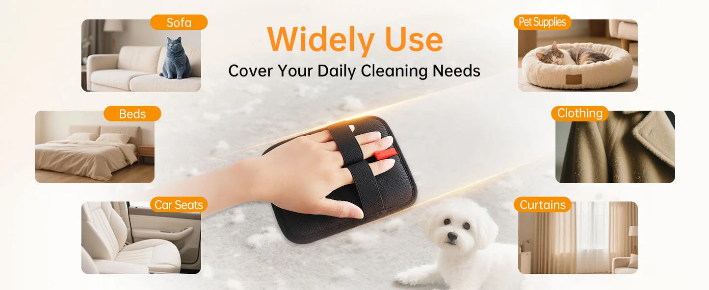 2 Pcs Static Pet Hair Removal Gloves, Reusable Electrostatic Pet Cat Dog Hair Remover Grooming Gloves Brush Tool for Couch, Furn