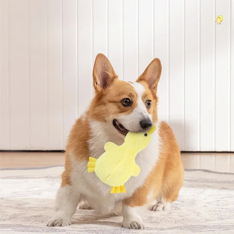 Dog Plush Sound Toy Yellow Duck Pet Interactive Training Stuffed Toys Cute No Fill Chewing Supplies For Cat