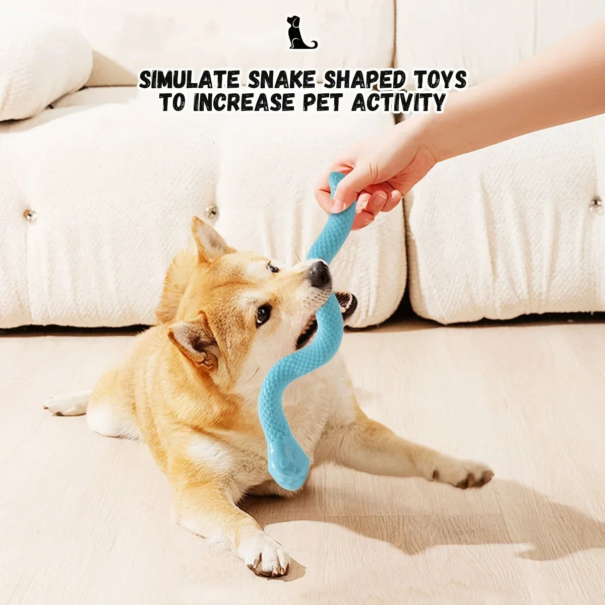 1Pcs Interactive Silicone Snake-Shaped Dog Puzzle Toy-Treat Dispensing & Mental Stimulation for All Breeds