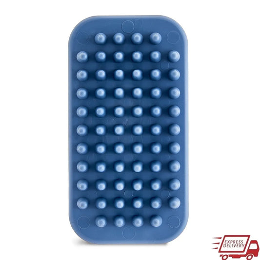 Single Sided TPR Dog Curry Brush Washing Shampooing Massaging Pet Grooming Tool with Ergonomic Design All Coat Types