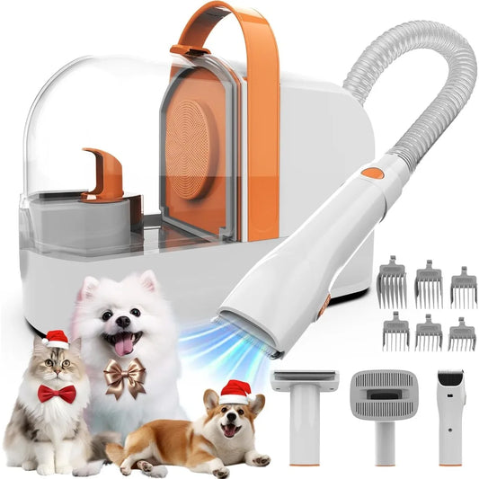 12,000Pa Pet Hair Grooming Vacuum for Dogs, Vacuum Brush for Shedding Grooming, Low Noise Home Cleaning Tool in 1, PG10
