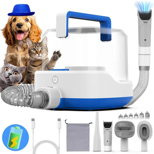 4000mAh Cordless Dog Grooming Kit, Dog Hair Vacuum with 4 Tools, 3L Dust Cup, 3 L